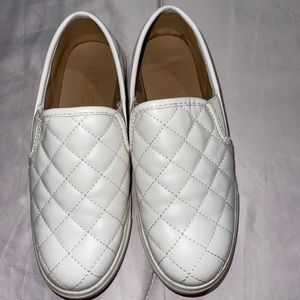 Quilted slip on shoes